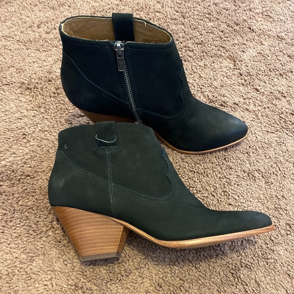 Frye Shoes - Frye Black Suede Western Booties Boots REINA